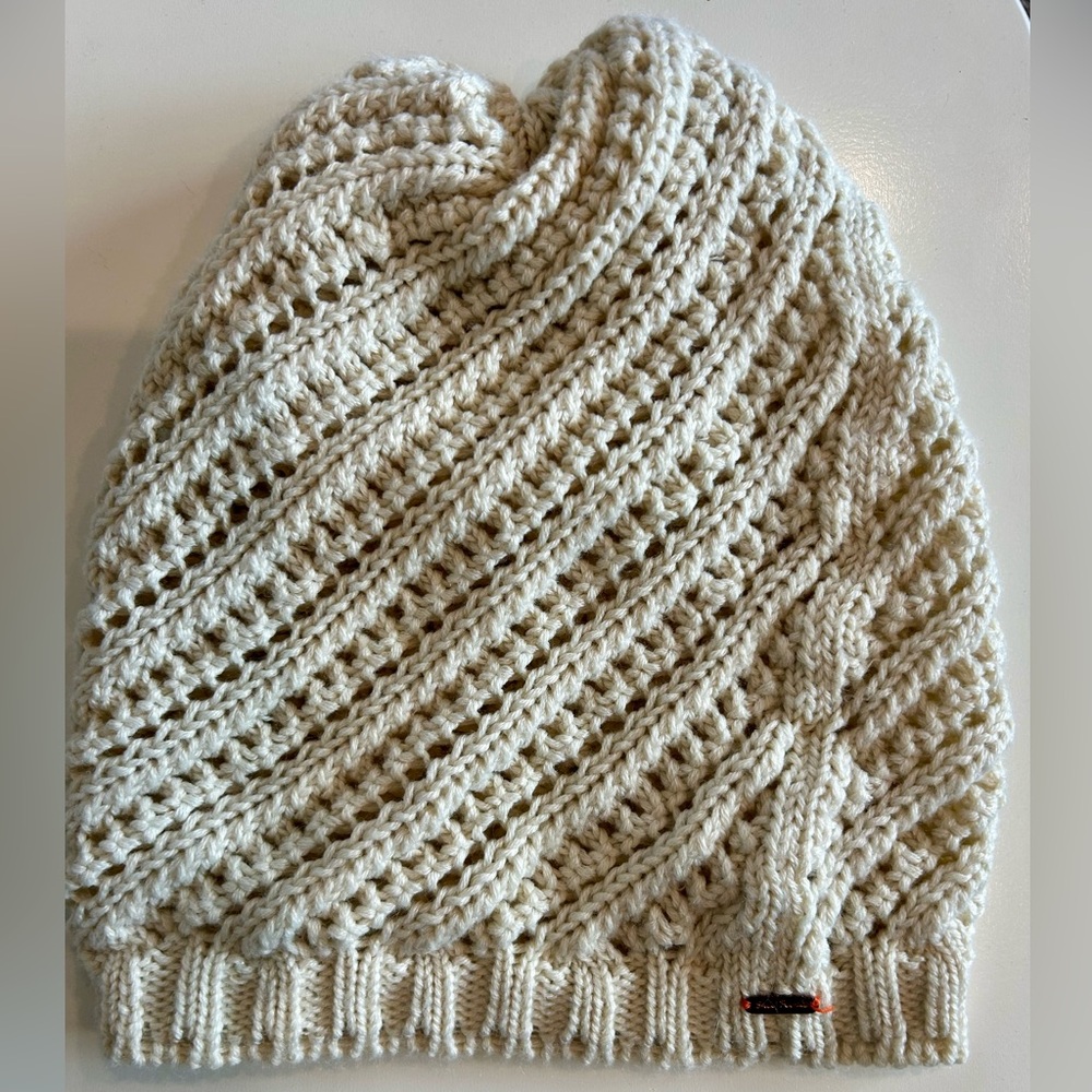 Cream Knit Beanie